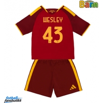 AS Roma Wesley Franca #43 Hjemmedraktsett Barn 2026-27 Kortermet (+ Korte bukser)